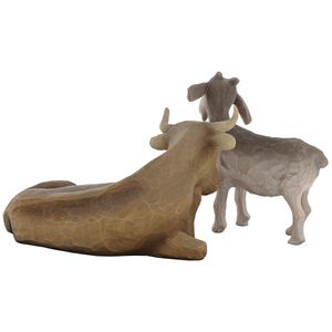 View 2 Willow Tree Nativity Collection Ox and Goat Figurine Set BOXED 26180