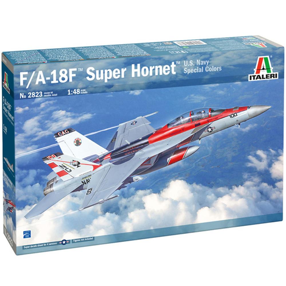Italeri F/A-18F Super Hornet US Navy Military Aircraft Model Kit 2823 Scale 1:48 2823