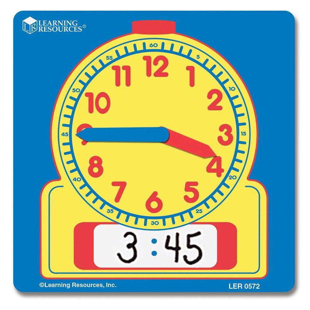 Learning Resources WriteOn/WipeOff Student Clocks Set of 10
