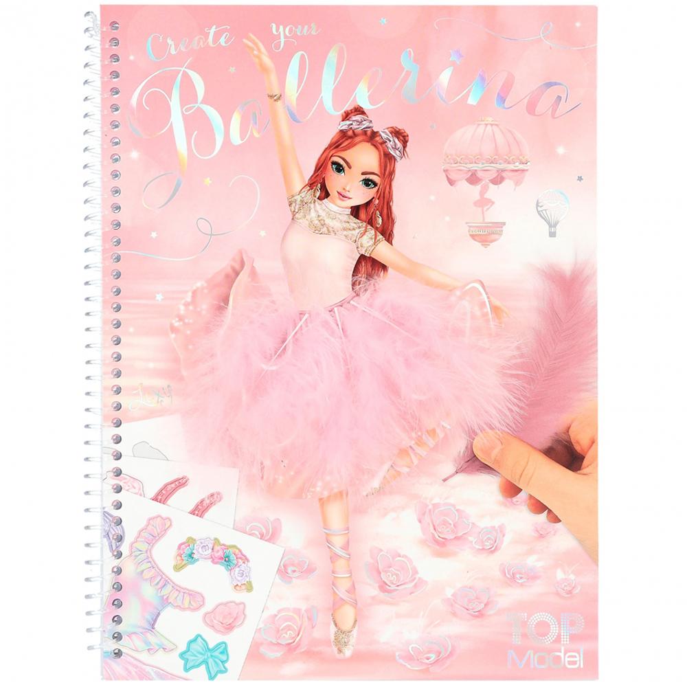 Depesche TOPModel Create Your Ballerina Colouring Book with Stickers for Ages 6+ 12122_A