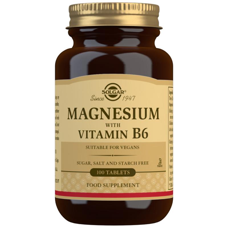 Solgar Magnesium plus Vitamin B6 100 TABLETS SOLE1720