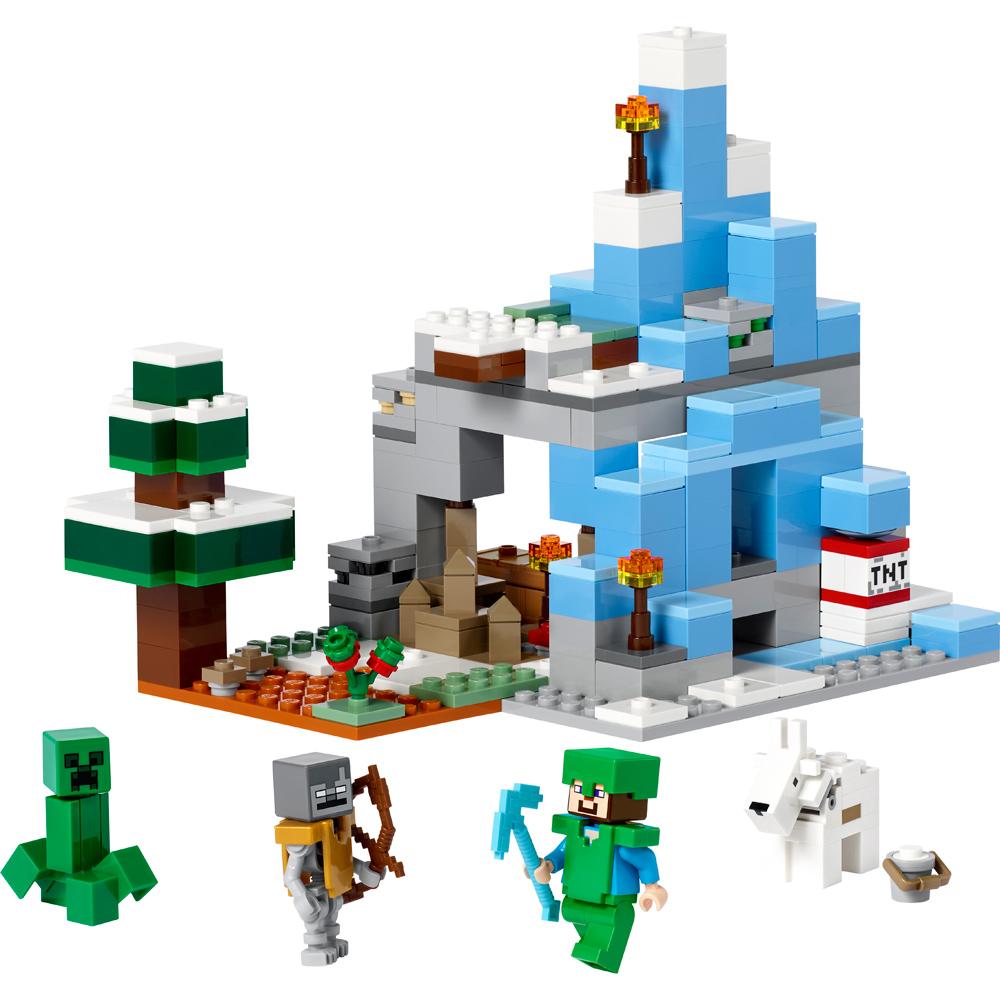View 2 LEGO Minecraft The Frozen Peaks Building Set Toy 304 Piece for Ages 8+ 21243