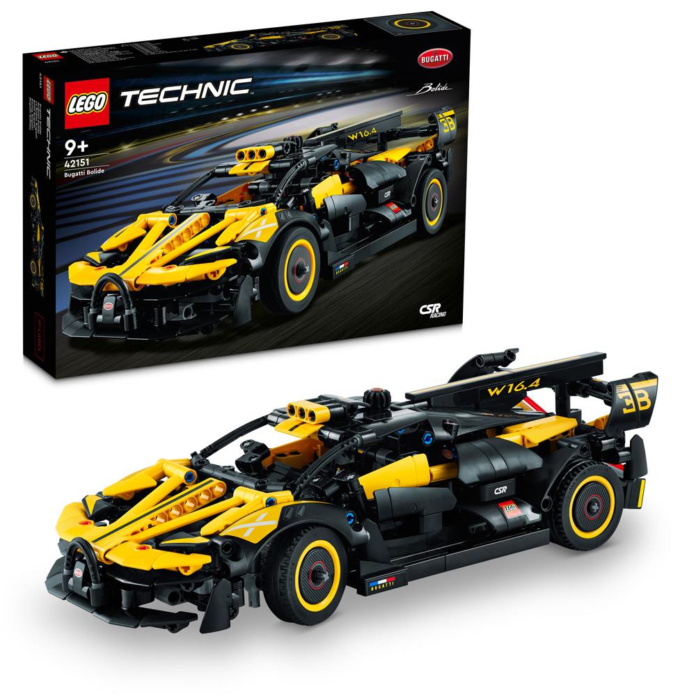 View 3 LEGO Technic Bugatti Bolide Sports Car Construction Set Toy 905 Piece L42151