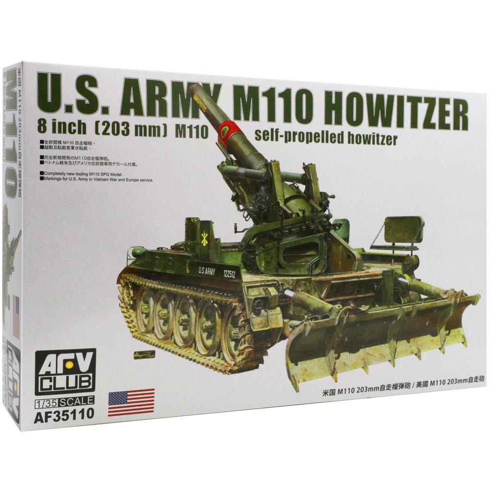 AFV Club M110 Howitzer Self Propelled U.S. Army Military Model Kit Scale 1:35 AF35110