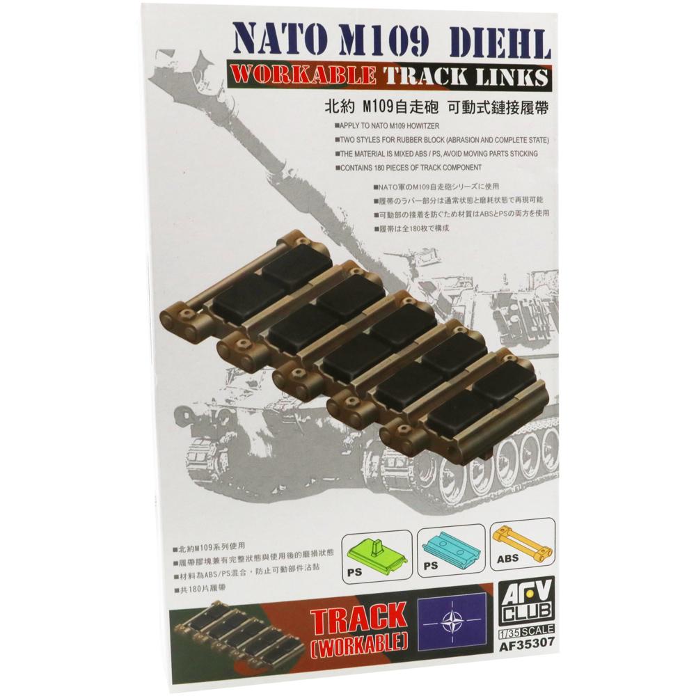 AFV Club NATO M109 DIEHL Howitzer Workable Track Links for 1:35 Military Model Kits AF35307