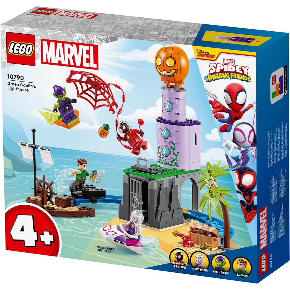 LEGO Marvel Team Spidey at Green Goblin's Lighthouse Building Set for Ages 4+ 10790