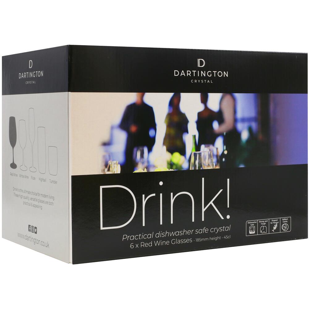 Dartington Crystal DRINK! Collection RED Wine Glasses 450ml SET of 6 ST2670/4/6PK