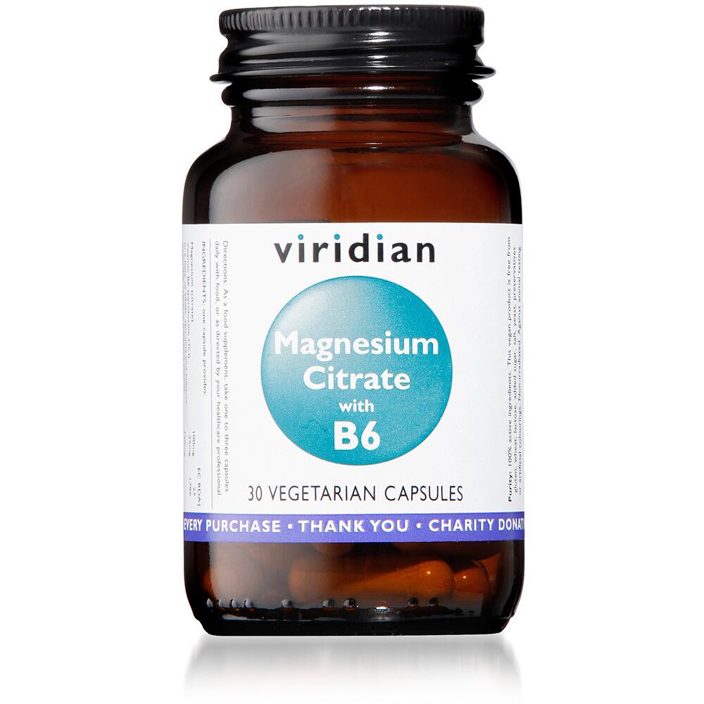 Viridian Magnesium Citrate with Vitamin B6 30 Capsules 0330
