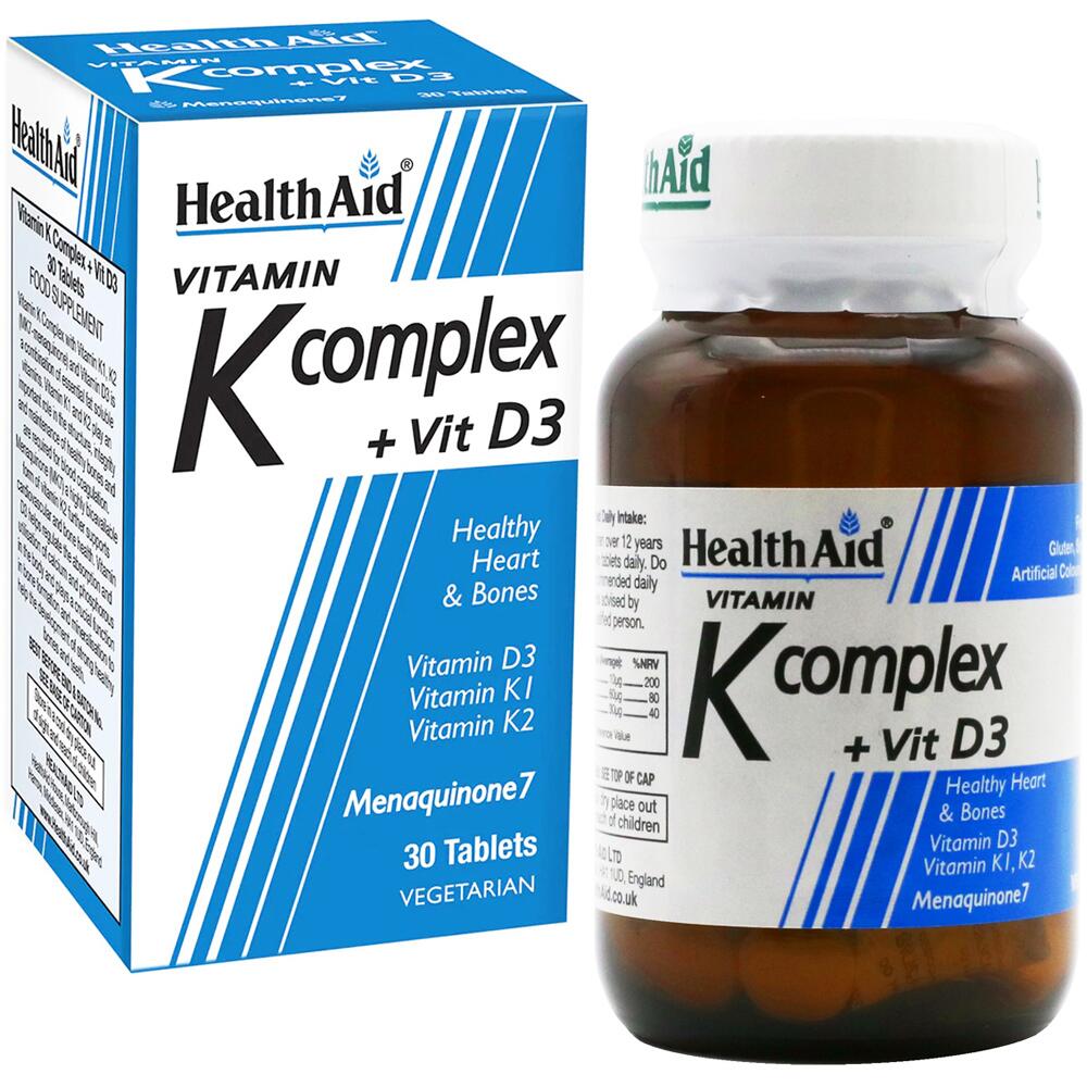 HealthAid Vitamin K Complex + Vitamin D3 30 TABLETS H801217