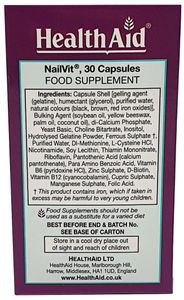 View 5 HealthAid NailVit Care for Your Nails Food Supplement 30 CAPSULES H03405