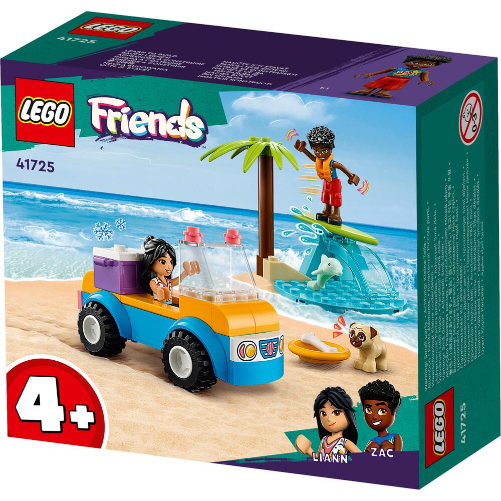LEGO Friends Beach Buggy Fun 61 Piece Building Set 41725 Ages 4+ 41725