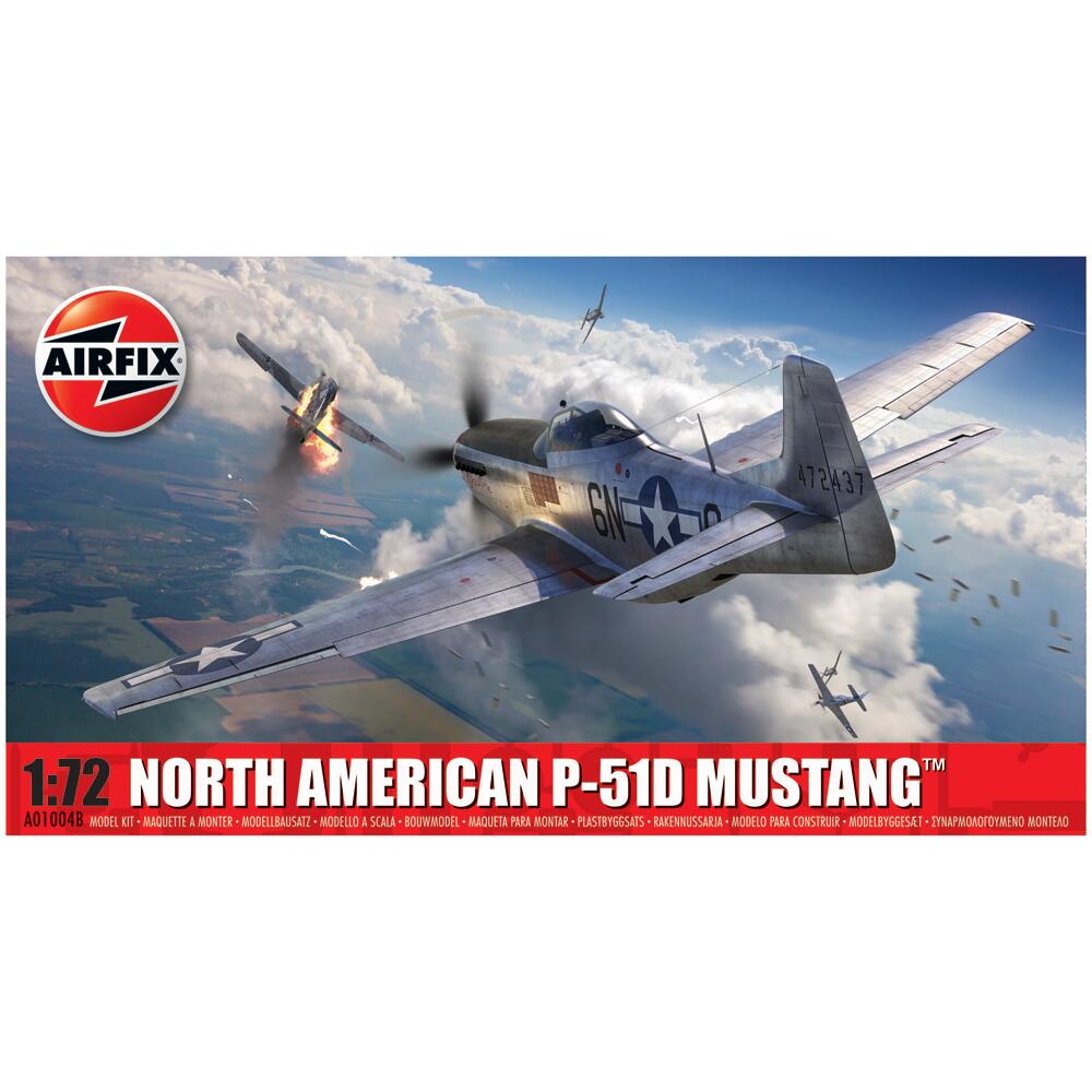 Airfix P-51D Mustang North American Aircraft Model Kit A01004B Scale 1/72