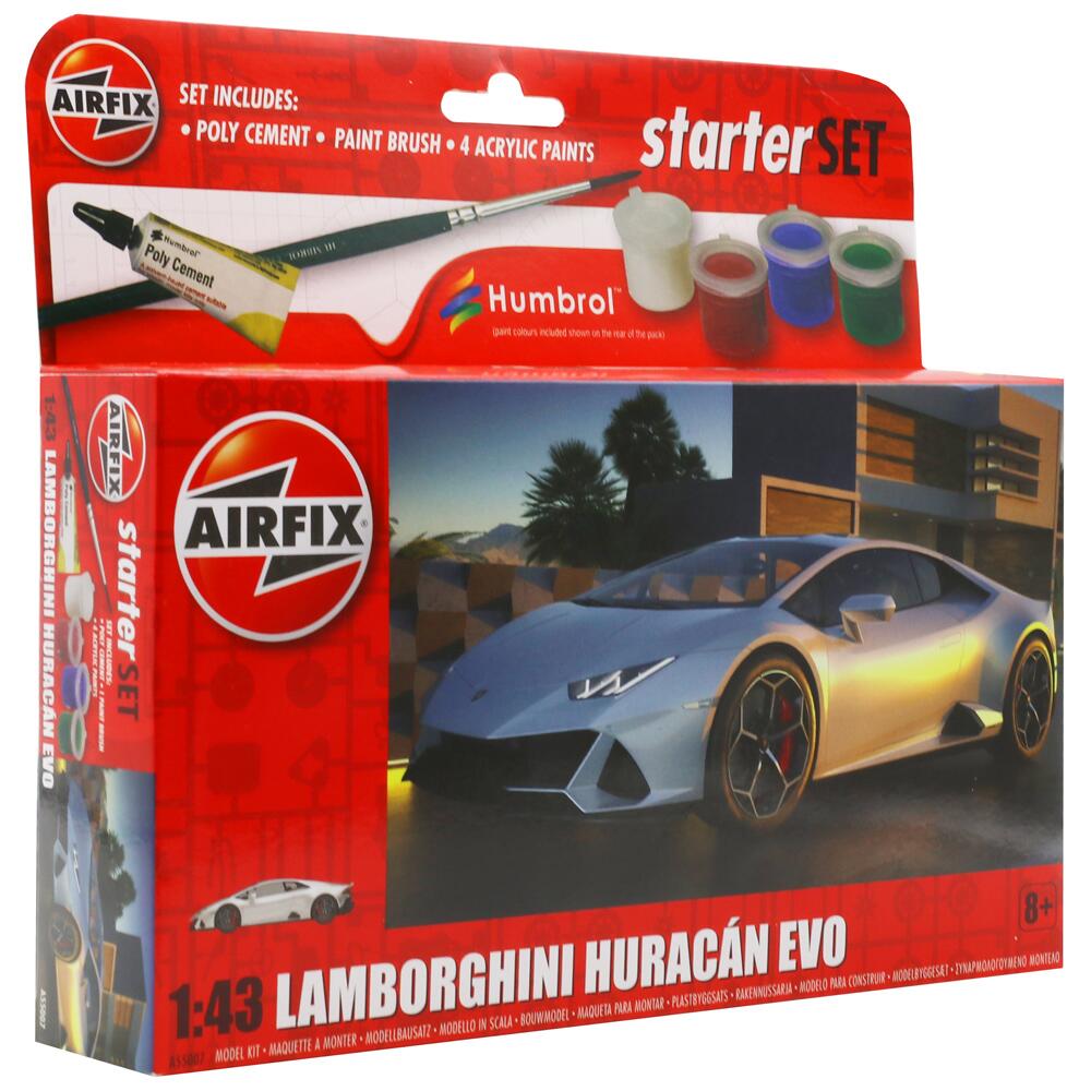 Airfix Lamborghini Huracán EVO Starter Set Model Kit Scale 1/43 A55007