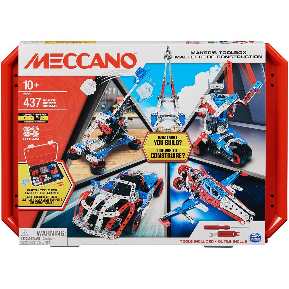 Meccano Maker's Toolbox 437 Piece STEAM Set 6067167