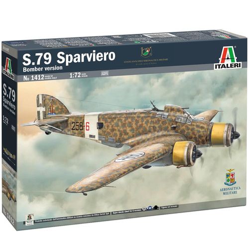 Italeri S.79 Sparviero Bomber Version Military Aircraft Model Kit Scale 1/72 1412