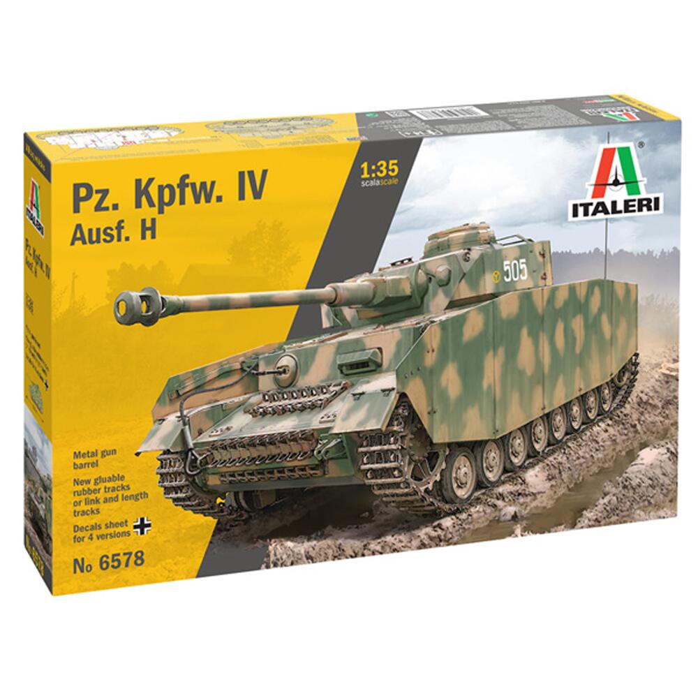 Italeri Pz.Kpfw.IV Ausf. H Tank Model Kit Scale 1/35 6578