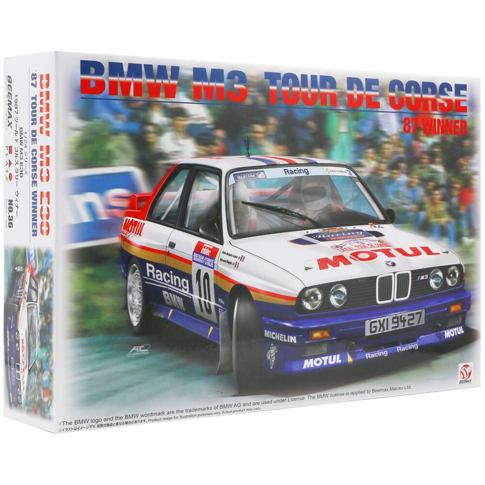 Beemax BMW M3 E30 1987 Tour De Corse Rally Car Model Kit Scale 1/24 24029
