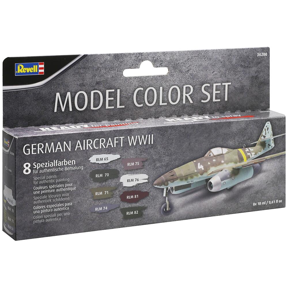 Revell Model Colour Acrylic Paint Set GERMAN AIRCRAFT WWII 8 x 17ml 36200