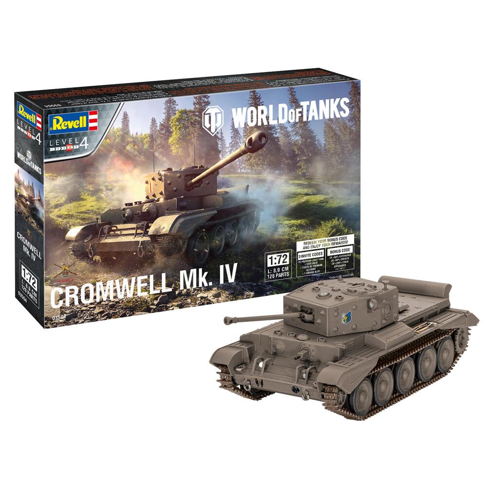 Revell World of Tanks Cromwell Mk.IV Tank Model Kit Scale 1:72 03504