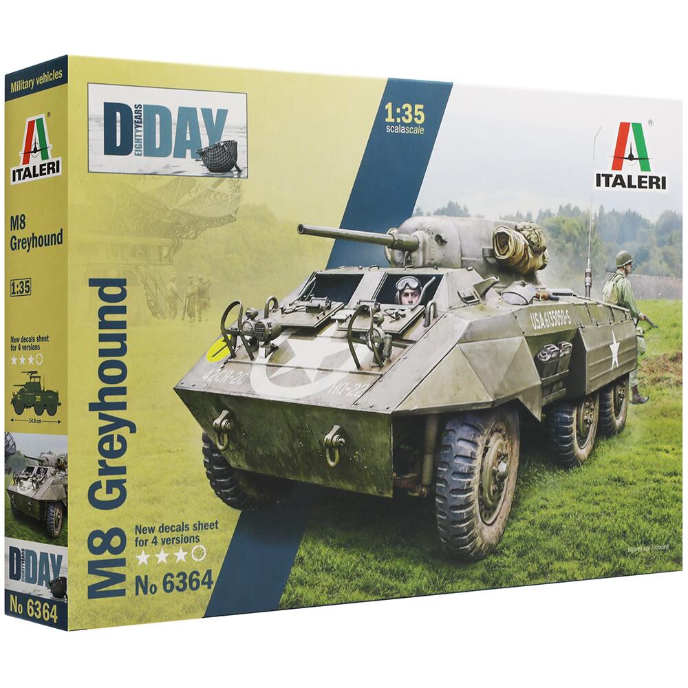 Italeri M8 Greyhound Military Vehicle Model Kit Scale 1:35 6364