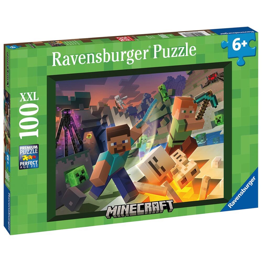 Ravensburger Minecraft Monster Jigsaw Puzzle XXL 100 Piece for Ages 6+ 13333