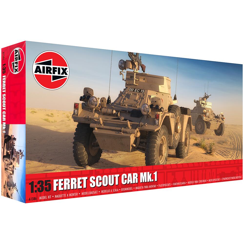Airfix Ferret Scout Car Mk.1 Military Vehicle Model Kit Scale 1:35 A1386
