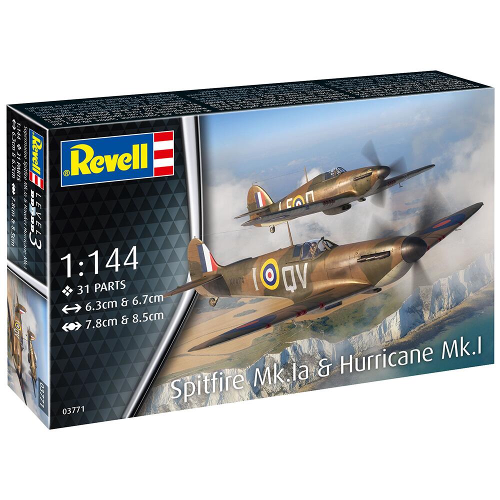 Revell Supermarine Spitfire Mk.Ia & Hawker Hurricane Mk.I Model Kits 1:144 03771