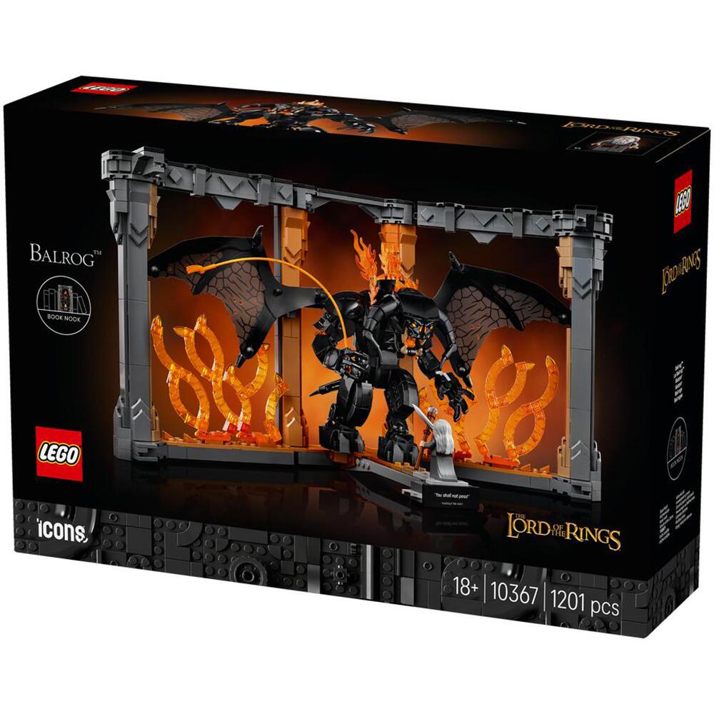 LEGO Icons The Lord of The Rings Balrog Book Nook Building Set 6526764
