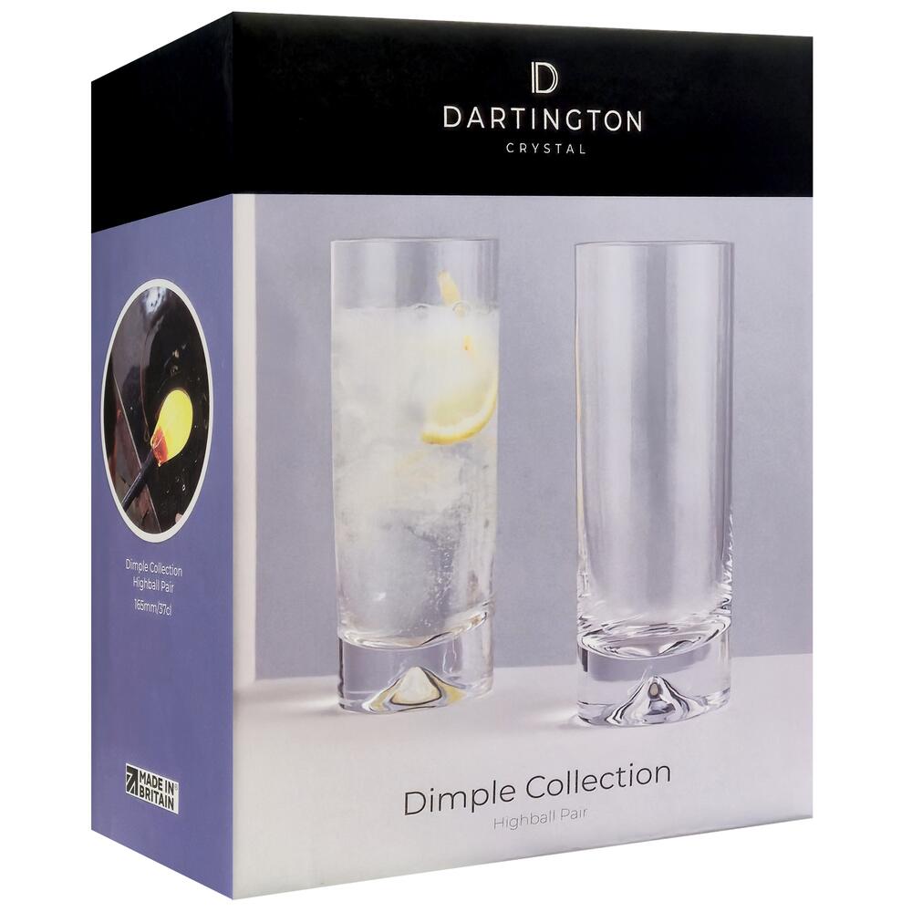 Dartington Crystal Dimple Highball Glasses Pair TU10/6/P