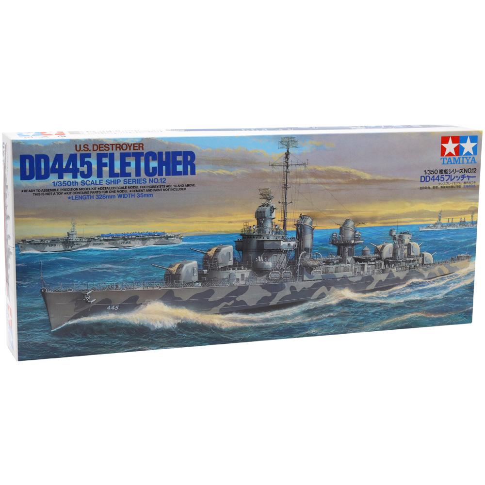 Tamiya DD445 Fletcher U.S.Destroyer Plastic Model Kit Scale 1/350 78012
