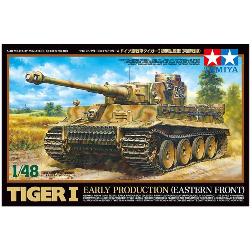Tamiya Tiger I Early Production Eastern Front Tank Model Kit Scale 1:48 32603