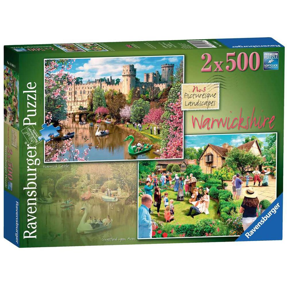 Ravensburger Picturesque Landscapes No.5 Warwickshire Set of Two 500 Piece Jigsaw Puzzles 14064