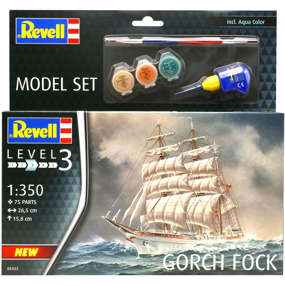 Revell Gorch Fock German Training Ship Model Kit SET 65432 Scale 1:350 65432