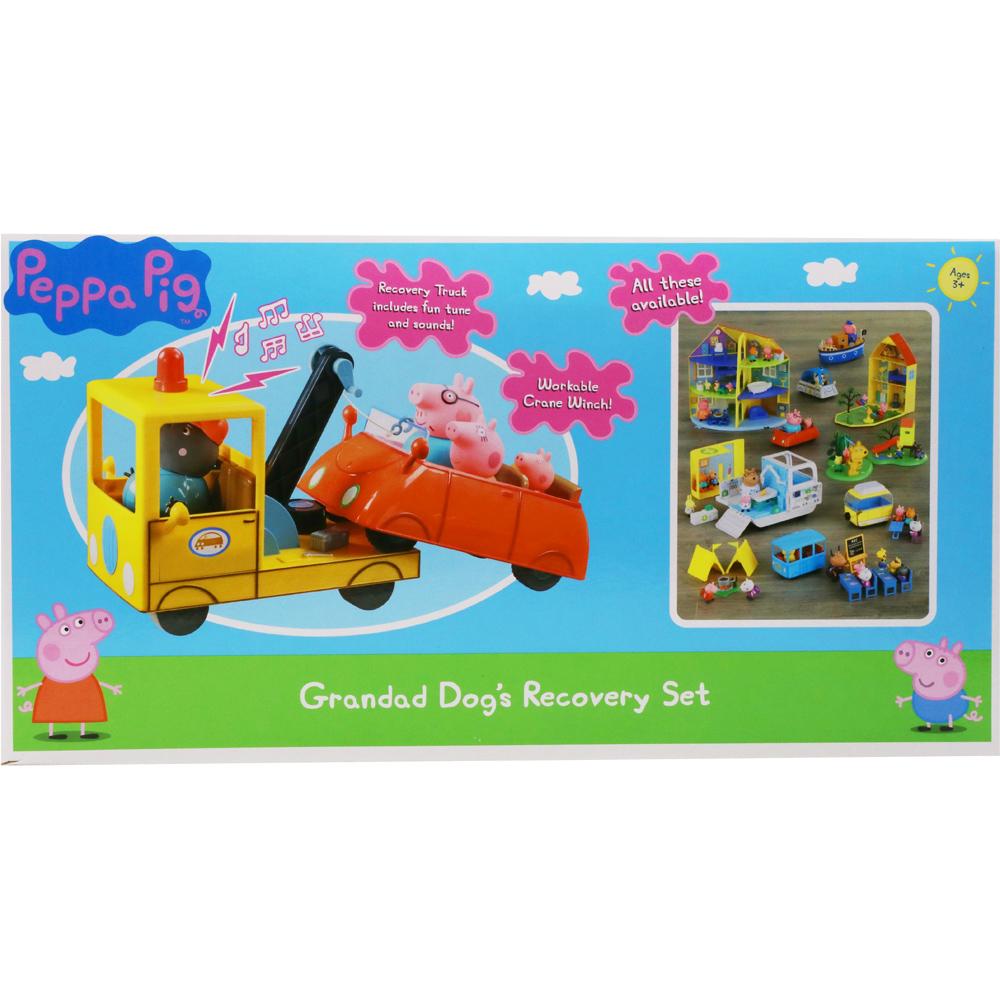 View 5 Peppa Pig Grandad Dogs Recovery Truck Playset with Sounds and Winch for Ages 3+ 0PP-03611