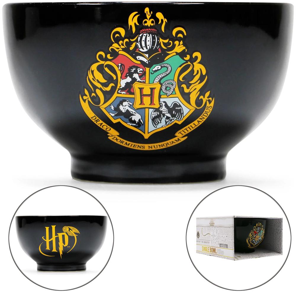 Harry Potter Hogwarts Crest Ceramic Bowl Dishwasher Safe from Half Moon Bay BOWLHP11