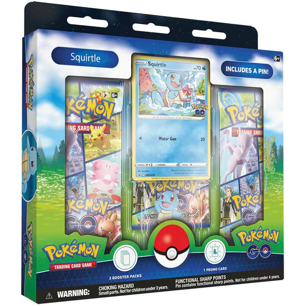 Pokémon GO TCG Squirtle Promo Box with Pin Badge and 3 Booster Packs POK8681-SQUIRTLE