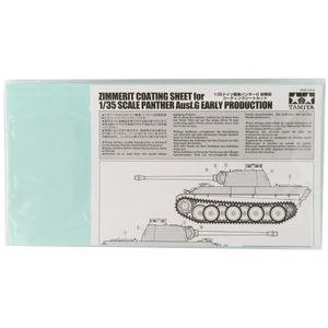 View 4 Tamiya Zimmerit Sticker Coating Sheet for Panther Tank Model Kit Scale 1:35 12646