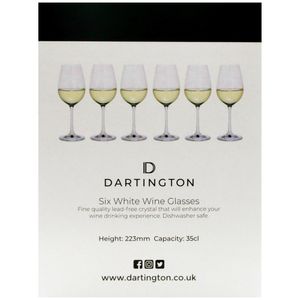 View 4 Dartington Crystal WHITE Wine Set of SIX Glasses ST3262/2/6PK