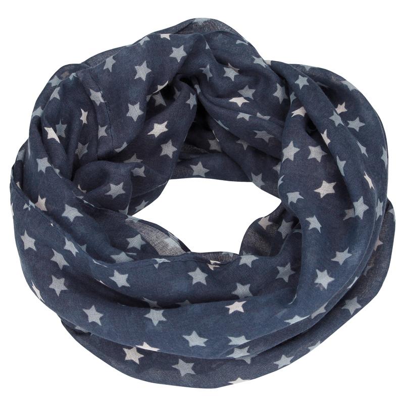 Depesche TOPModel Loopscarf, Indigo with Light Blue & Silver Stars 6391_A