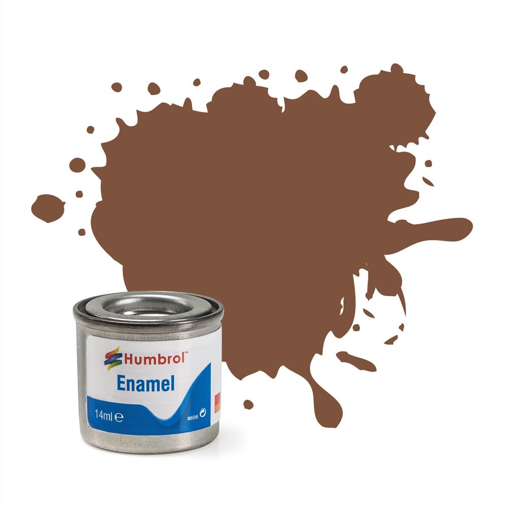 Humbrol ENAMEL MATT Finish Paint - Brown 186 A6224