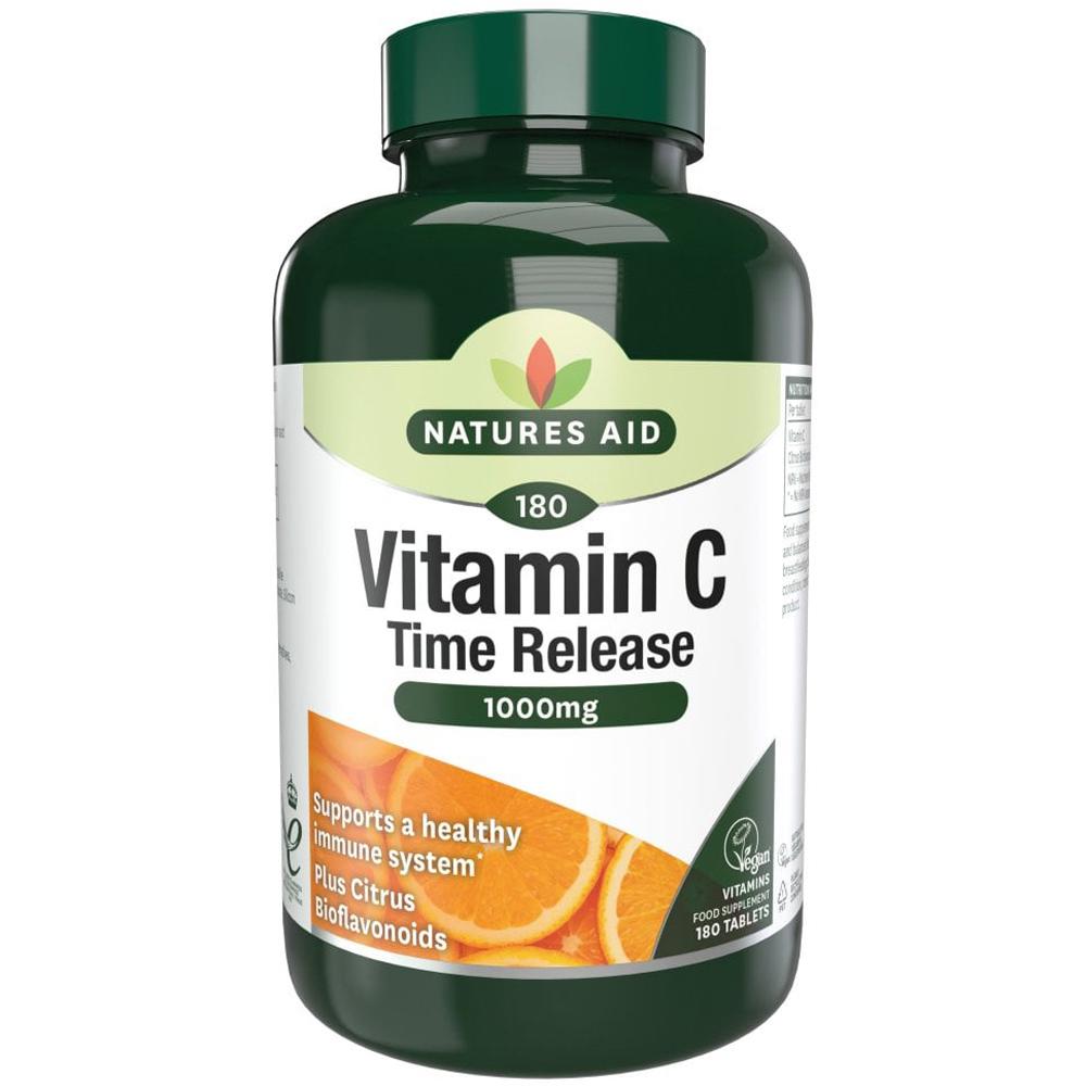 Natures Aid Vitamin C Timed Release 1000mg - 180 Tablets 12140
