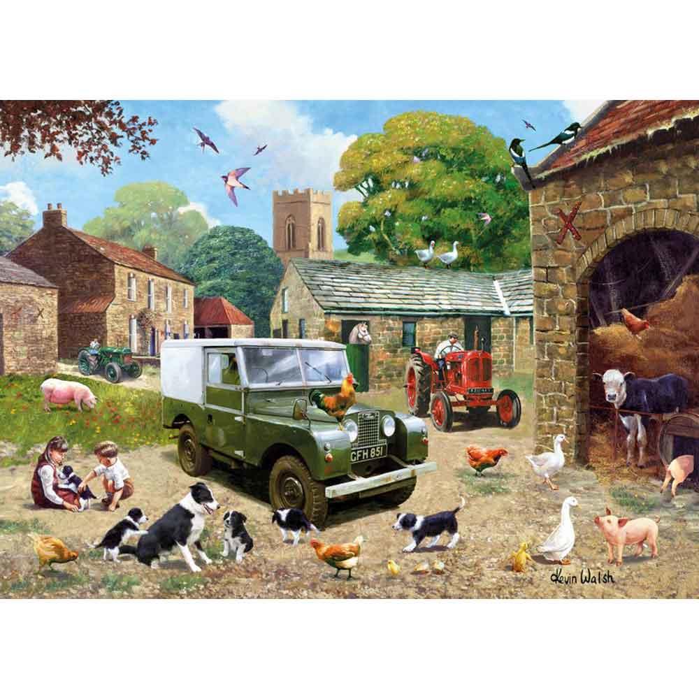 View 2 Kidicraft Down On The Farm Kevin Walsh Nostalgia 1000 Piece Jigsaw Puzzle 33012