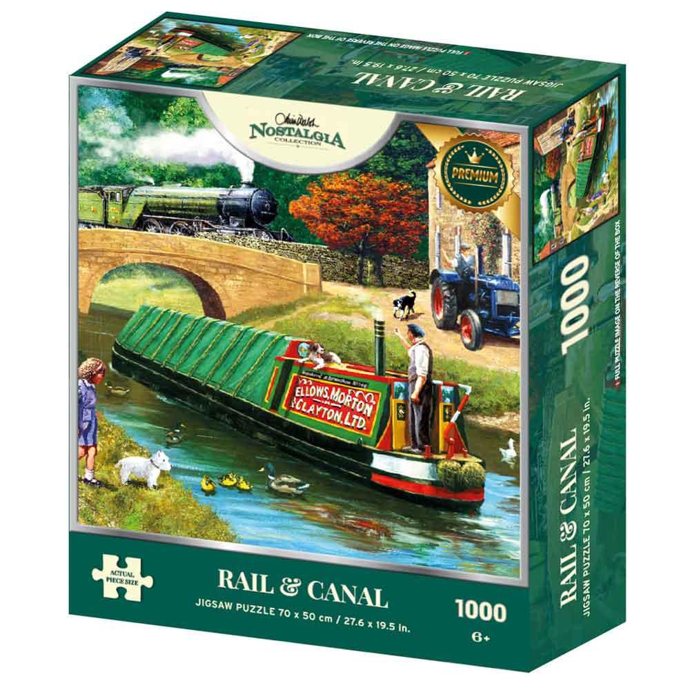 Kidicraft Rail & Canal Kevin Walsh Nostalgia 1000 Piece Jigsaw Puzzle 33021