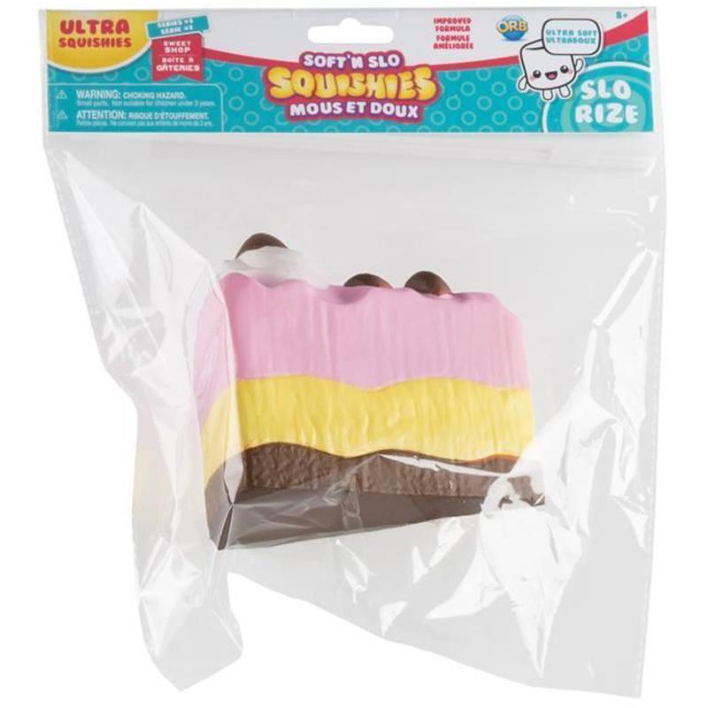 Soft 'n' Slow Squishies Ultra Sweet Shop PINK & YELLOW CAKE SLICE 54465