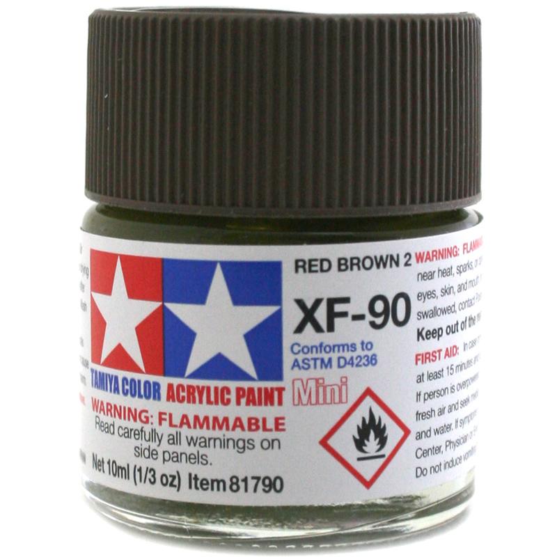 Tamiya XF Acrylic Paint 10ml - RED BROWN 2 XF-90 81790