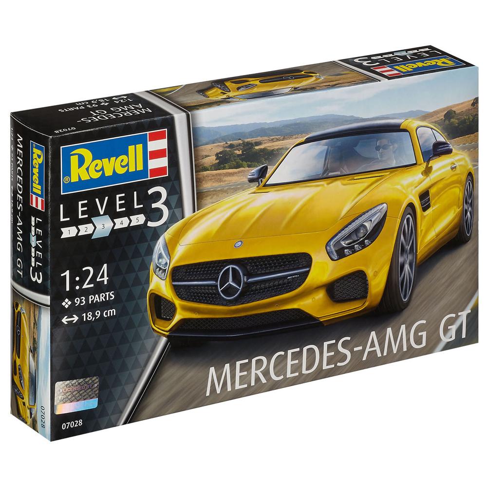 View 3 Revell Mercedes-AMG GT Sports Car Model Kit 07028 Scale 1/24 07028