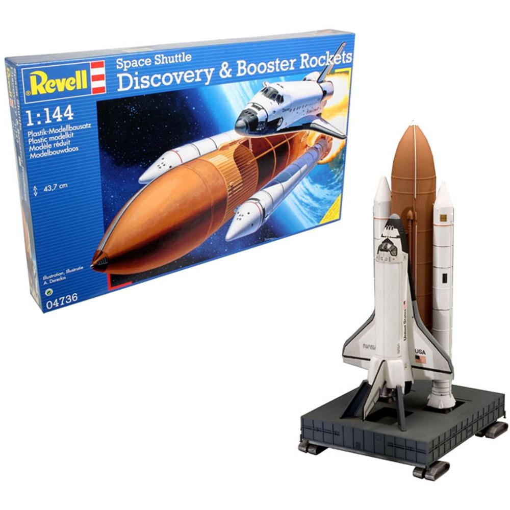 Revell Space Shuttle Discovery & Booster Rockets Plastic Model Kit (Scale 1:144) RV04736