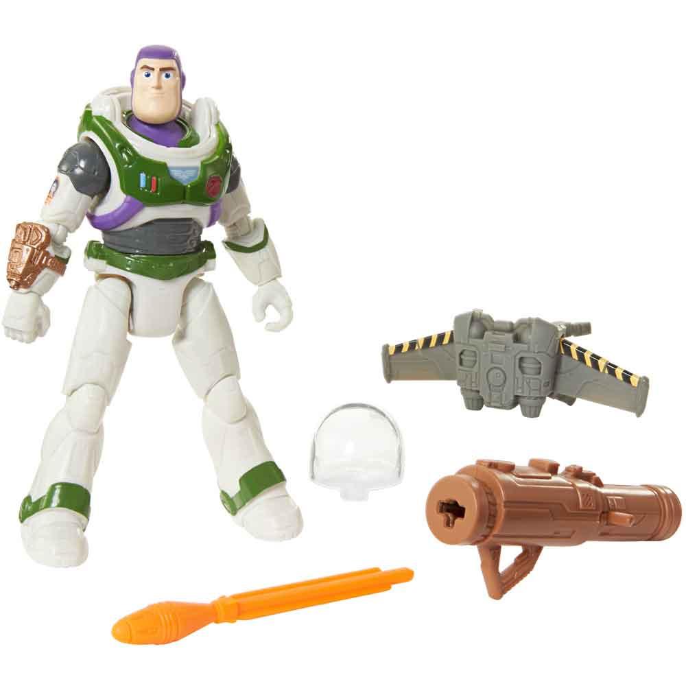 View 2 Disney Pixar Lightyear Mission Equipped Buzz Figure with Missile Launcher HHJ86