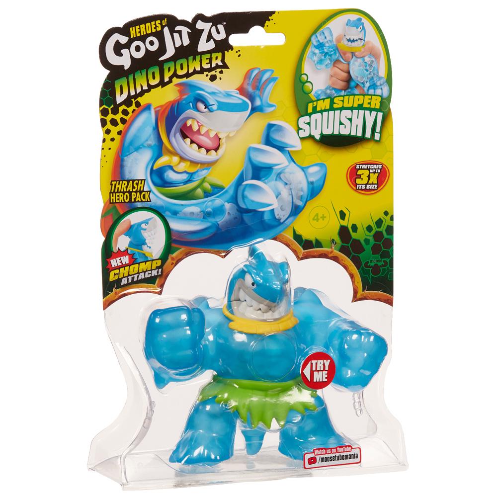 Heroes of Goo Jit Zu Dino Power Hero Pack Thrash With Squishy Filling