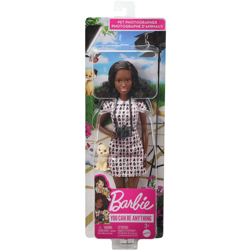 Barbie Pet Photographer Career Doll Toy Camera Puppy Figure 12 Inch Tall HCN10